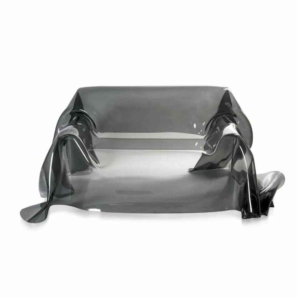 Sofa met een modern design in Jolly gerookte plexiglas, made in Italy Viadurini