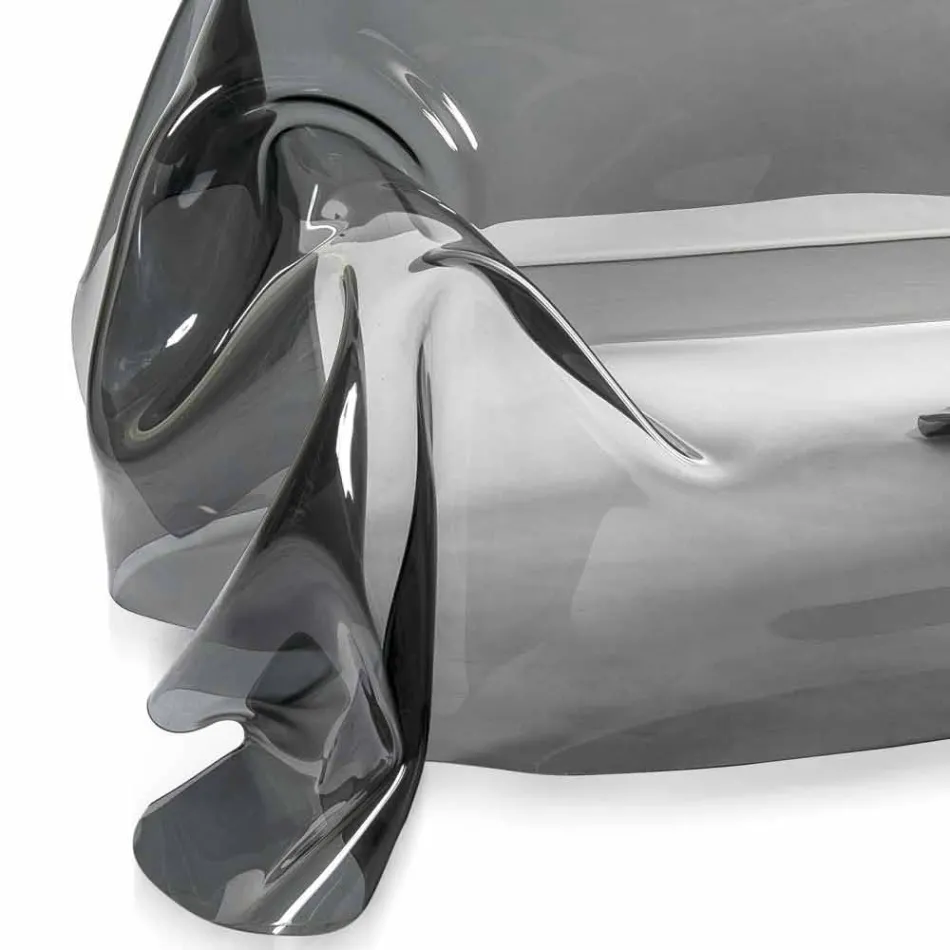 Sofa met een modern design in Jolly gerookte plexiglas, made in Italy Viadurini