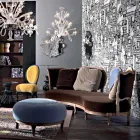 Sofa luxe design, 5 Massief houten rug, made in Italy, Manno Viadurini