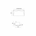 Moderne bank ontwerp Shita huid, 170, 220 of 250 cm Viadurini