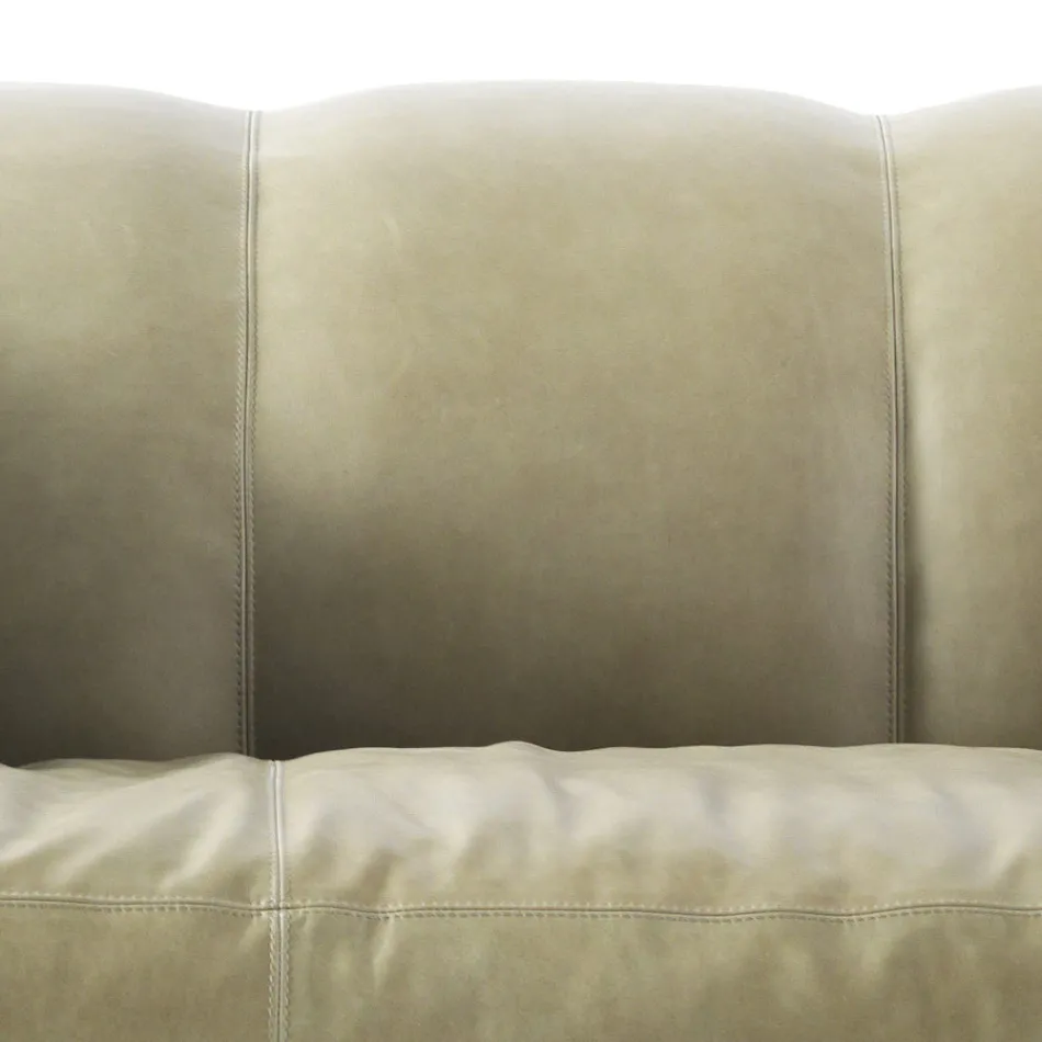 Design gestoffeerde 3 plaatsen zitbank van Grilli Shell, handgemaakt in Italië Viadurini