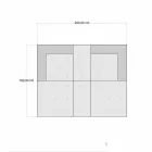 Tweezitsbank gestoffeerd in etnisch design Gekleurde stof - vezel Viadurini