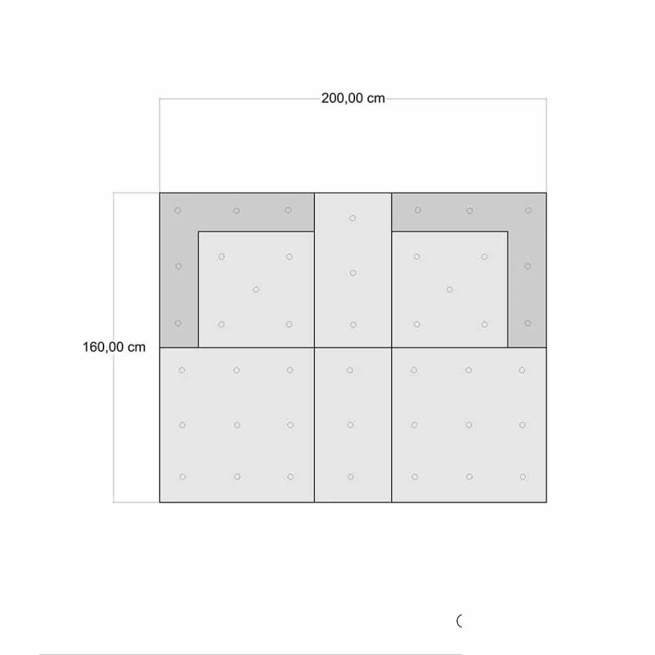 Tweezitsbank gestoffeerd in etnisch design Gekleurde stof - vezel Viadurini