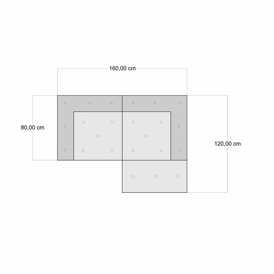 Tweezitsbank gestoffeerd in etnisch design Gekleurde stof - vezel Viadurini
