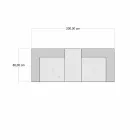 Tweezitsbank gestoffeerd in etnisch design Gekleurde stof - vezel Viadurini