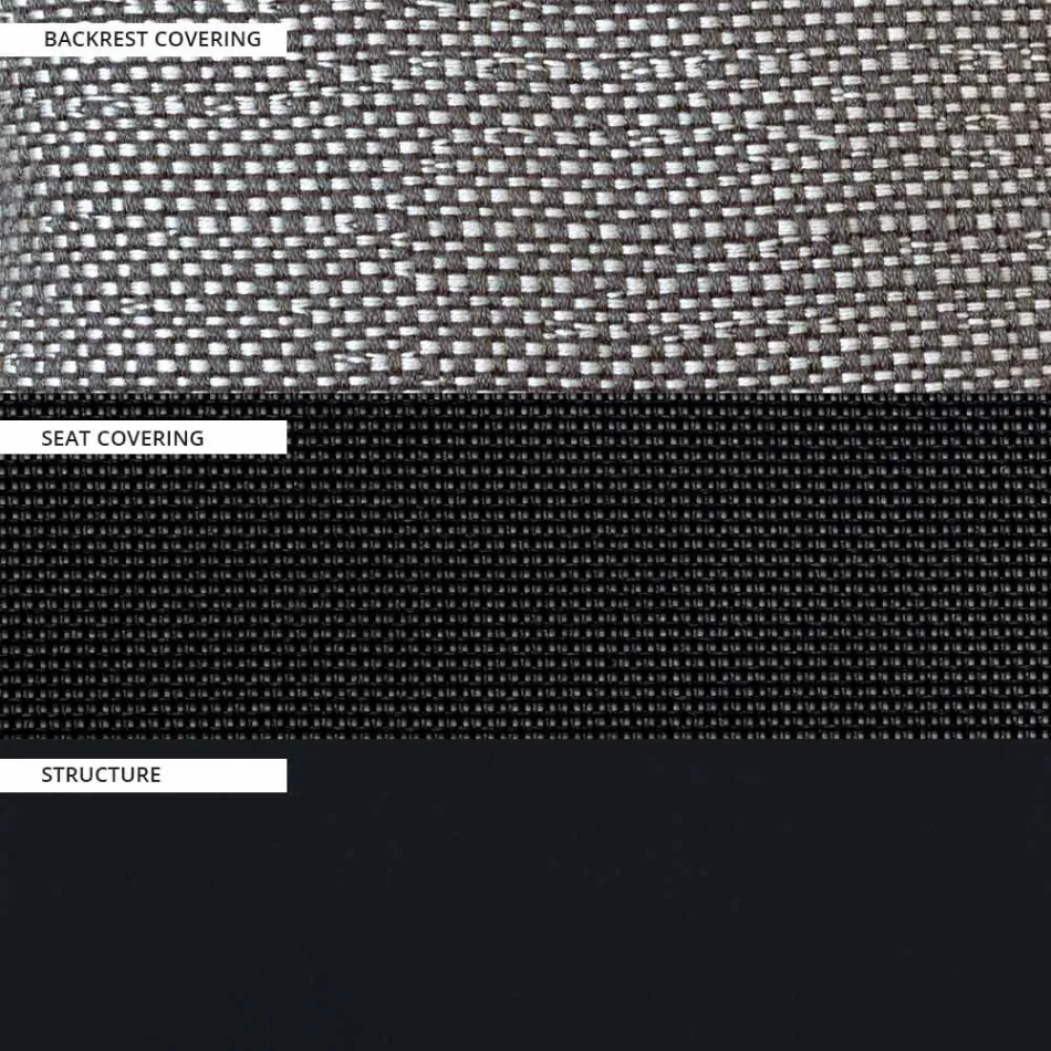 2-zits buitenbank met aluminium structuur Made in Italy - Zaika Viadurini