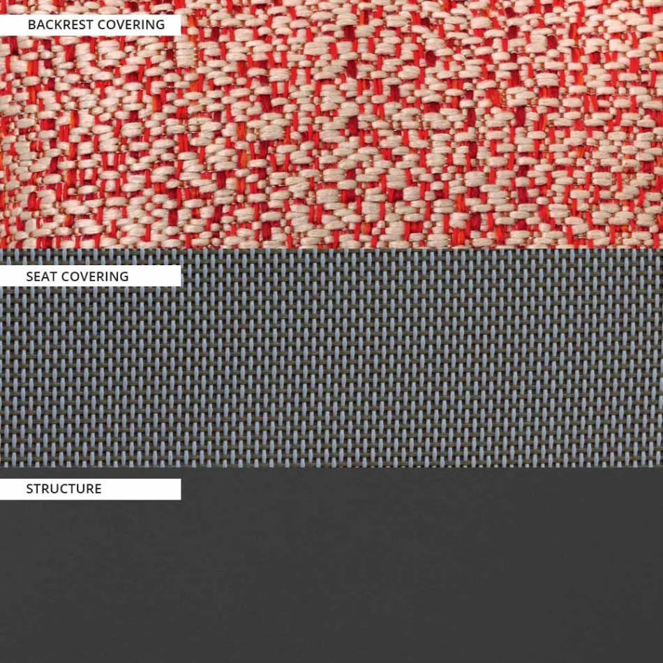 2-zits buitenbank met aluminium structuur Made in Italy - Zaika Viadurini