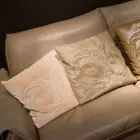 Massief hout en lederen sofa met armleuningen Eve voor objecten Viadurini