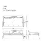 Metalen bank voor de moderne tuin Hoge kwaliteit Made in Italy - Karol Viadurini