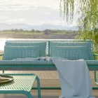 Metalen bank voor de moderne tuin Hoge kwaliteit Made in Italy - Karol Viadurini