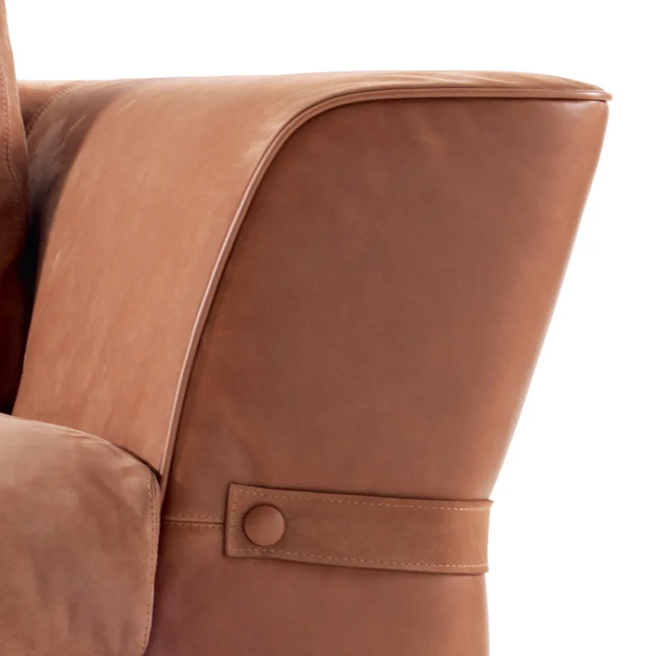 3-zits gestoffeerde stoffen zitbank Grilli Joe gemaakt in Italië Viadurini