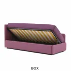 Design-slaapbank van verwijderbaar kunstleer Made in Italy - Rallo Viadurini