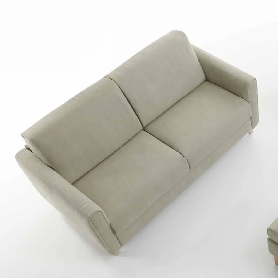 Moderne design slaapbank in stof gemaakt in Italië Filippo Viadurini