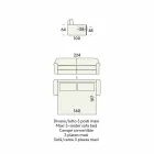 Slaapbank voor 2 personen in designstof Made in Italy - anemoon Viadurini