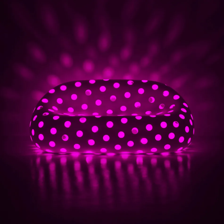 Lichtgevende buitenbank in polyethyleen met LED Made in Italy - Asso Viadurini