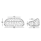Lichtgevende buitenbank in polyethyleen met LED Made in Italy - Asso Viadurini