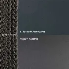 Buitenbank van staal en touw in verschillende maten met kussens Made in Italy - Helga Viadurini