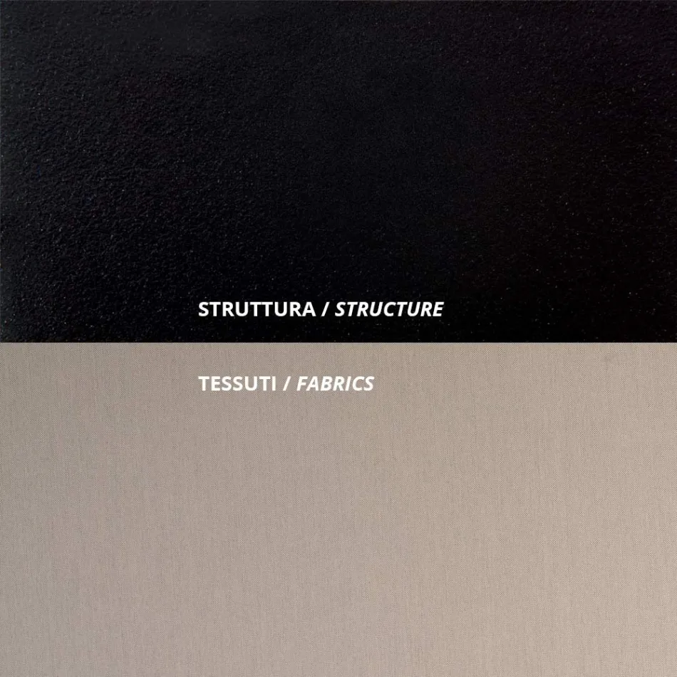 Buitenbank van staal in verschillende maten en kussens Made in Italy - Arwen Viadurini