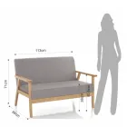 Bank gemaakt van massief grenenhout - Xenon Viadurini