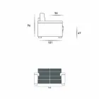 2-zits elektrische relaxbank, 2 Lilia elektrische stoelen, gemaakt in Italië Viadurini