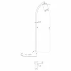 Buitendouche met roestvrijstalen schroefkraan Made in Italy - Yuki Viadurini