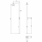 Buitendouche in verchroomd roestvrij staal met voetring Made in Italy - Modeo Viadurini