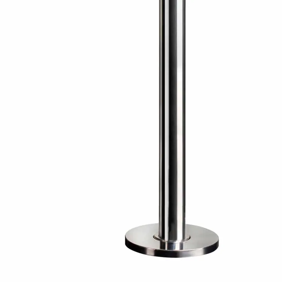 Stalen tuindouche met getimede kraan Made in Italy - Norton Viadurini