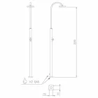 Stalen tuindouche met getimede kraan Made in Italy - Norton Viadurini