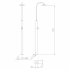 Roestvrijstalen tuindouche met ronde douchekop Made in Italy - Norton Viadurini