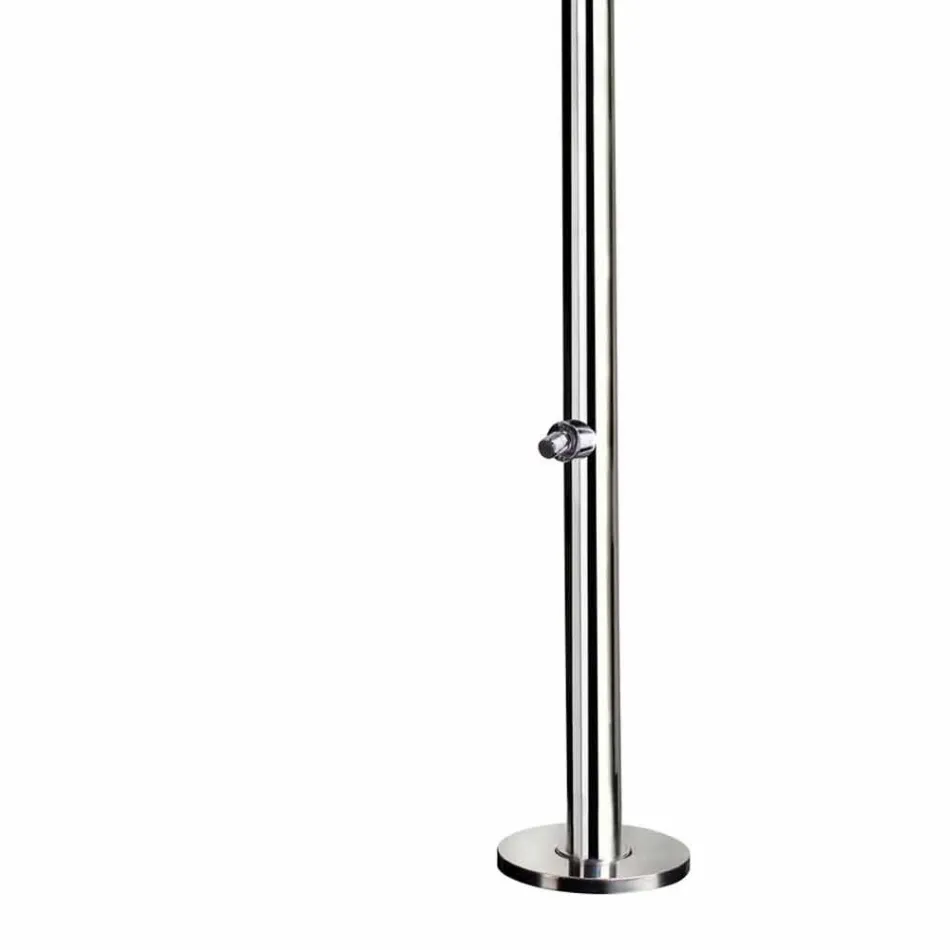 Stalen buitendouche met voetdouche en timer Made in Italy - Modeo Viadurini