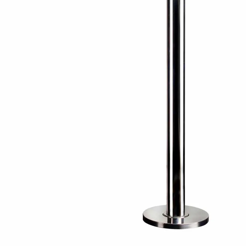 Buitendouche in staal met mengkraan en ronde douchekop Made in Itay - Yuki Viadurini