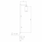 Roestvrijstalen buitendouche met getimede kraan Made in Italy - Modeo Viadurini