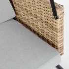 3-zits buitenschommel in staal en armleuningen van polyrotan - Settle Viadurini