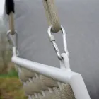 Aluminium tuinschommel en zitje met waterafstotende kussens - Strand Viadurini