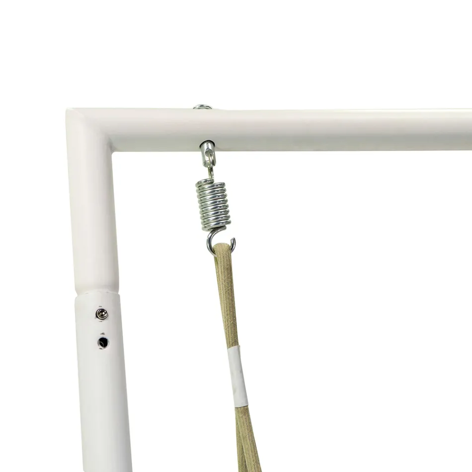 Aluminium tuinschommel en zitje met waterafstotende kussens - Strand Viadurini