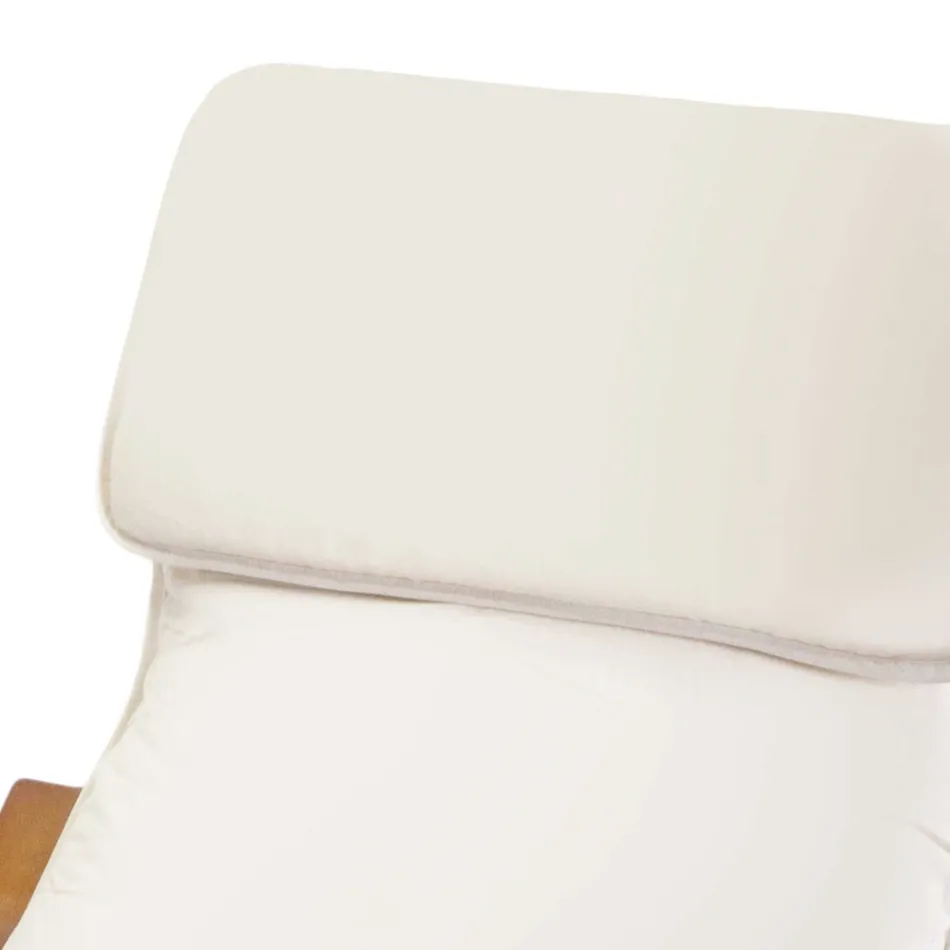 Indoor schommel gemaakt van berkenhout en stof - Abissi Viadurini