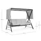 Schommel om te bouwen tot een bed voor de tuin in staal en stof - Recall  Viadurini