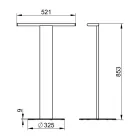 Dubbele staande handdoekhouder Wastafel in wit of zwart aluminium - Alcade Viadurini