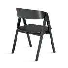 Twee stoelen met een houtnerfstructuur en een gebogen rugleuning in twee kleuren - Vesta Viadurini