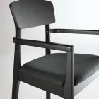 Twee stoelen met een milieuvriendelijk houten frame en een gewatteerde MDF-zitting - Loto Viadurini