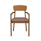 Twee stoelen met een milieuvriendelijk houten frame en een gewatteerde MDF-zitting - Loto Viadurini