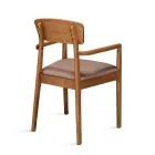 Twee stoelen met een milieuvriendelijk houten frame en een gewatteerde MDF-zitting - Loto Viadurini