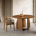Twee stoelen met een milieuvriendelijk houten frame en een gewatteerde MDF-zitting - Loto Viadurini