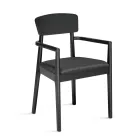 Twee stoelen met een milieuvriendelijk houten frame en een gewatteerde MDF-zitting - Loto Viadurini