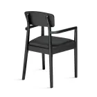 Twee stoelen met een milieuvriendelijk houten frame en een gewatteerde MDF-zitting - Loto Viadurini