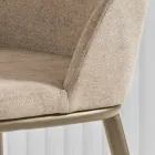 Twee gestoffeerde stoelen met een metalen frame en een evenwichtig ontwerp - Zijde Viadurini