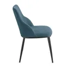 Twee gestoffeerde stoelen met een metalen frame en een evenwichtig ontwerp - Zijde Viadurini