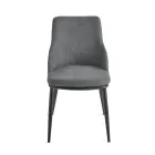 Twee gestoffeerde stoelen met een metalen frame en een evenwichtig ontwerp - Zijde Viadurini