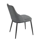 Twee gestoffeerde stoelen met een metalen frame en een evenwichtig ontwerp - Zijde Viadurini