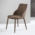 Twee gestoffeerde stoelen met een metalen frame en een evenwichtig ontwerp - Zijde Viadurini